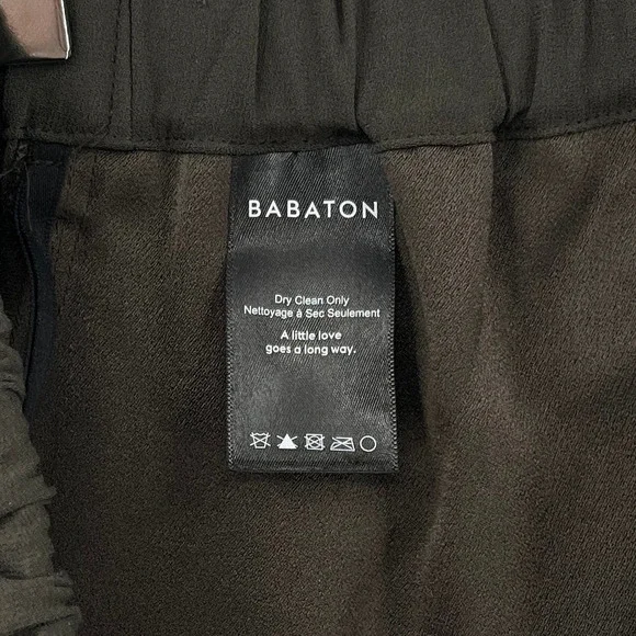 ARITZIA BABATON Dexter Pants Womens Medium Green High rise Pull On Triacetate - Picture 9 of 16